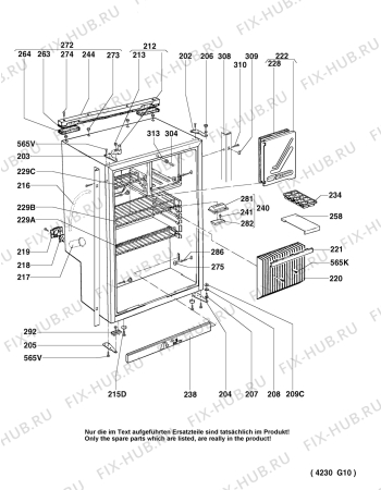 Взрыв-схема холодильника Electrolux RM4231L - Схема узла Housing 001